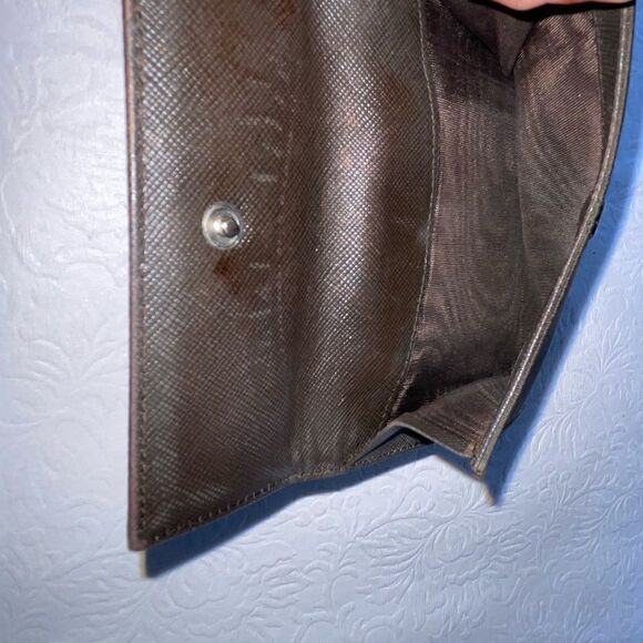 AUTHENTIC Prada Nylon Compact Wallet Brown - Picture 5 of 9